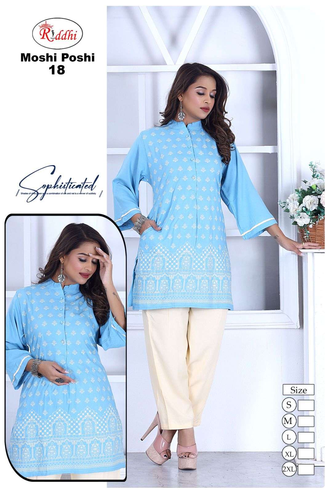 TRENDY RIDDHI MOSHI POSHI Kurti Wholesale catalog