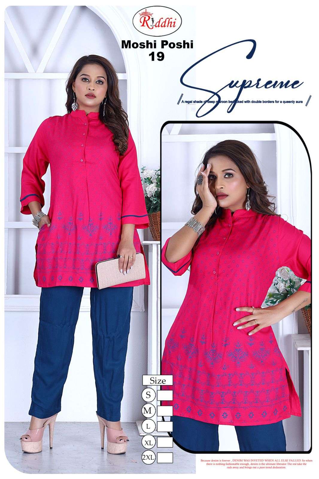 TRENDY RIDDHI MOSHI POSHI Kurti Wholesale catalog