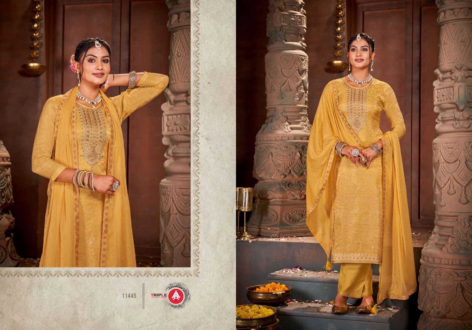 Triple Aaa Kethi Simar Jecquard Dress Material Wholesale catalog