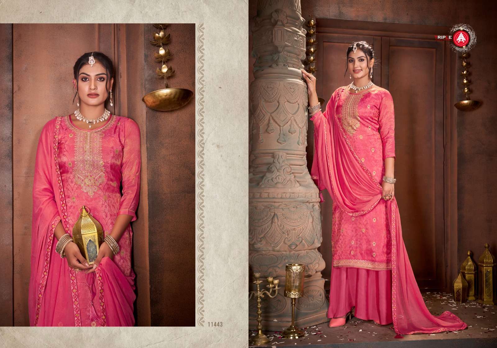 Triple Aaa Kethi Simar Jecquard Dress Material Wholesale catalog