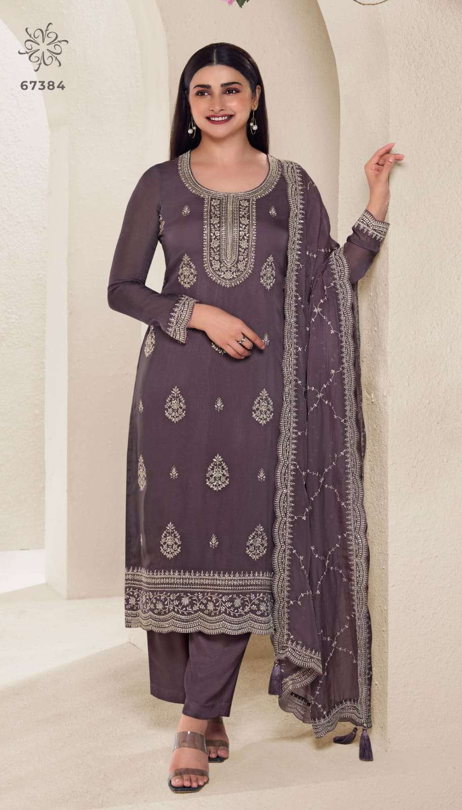 Vinay Kuleesh Chakori Embroidred Salwar Suit Wholesale catalog