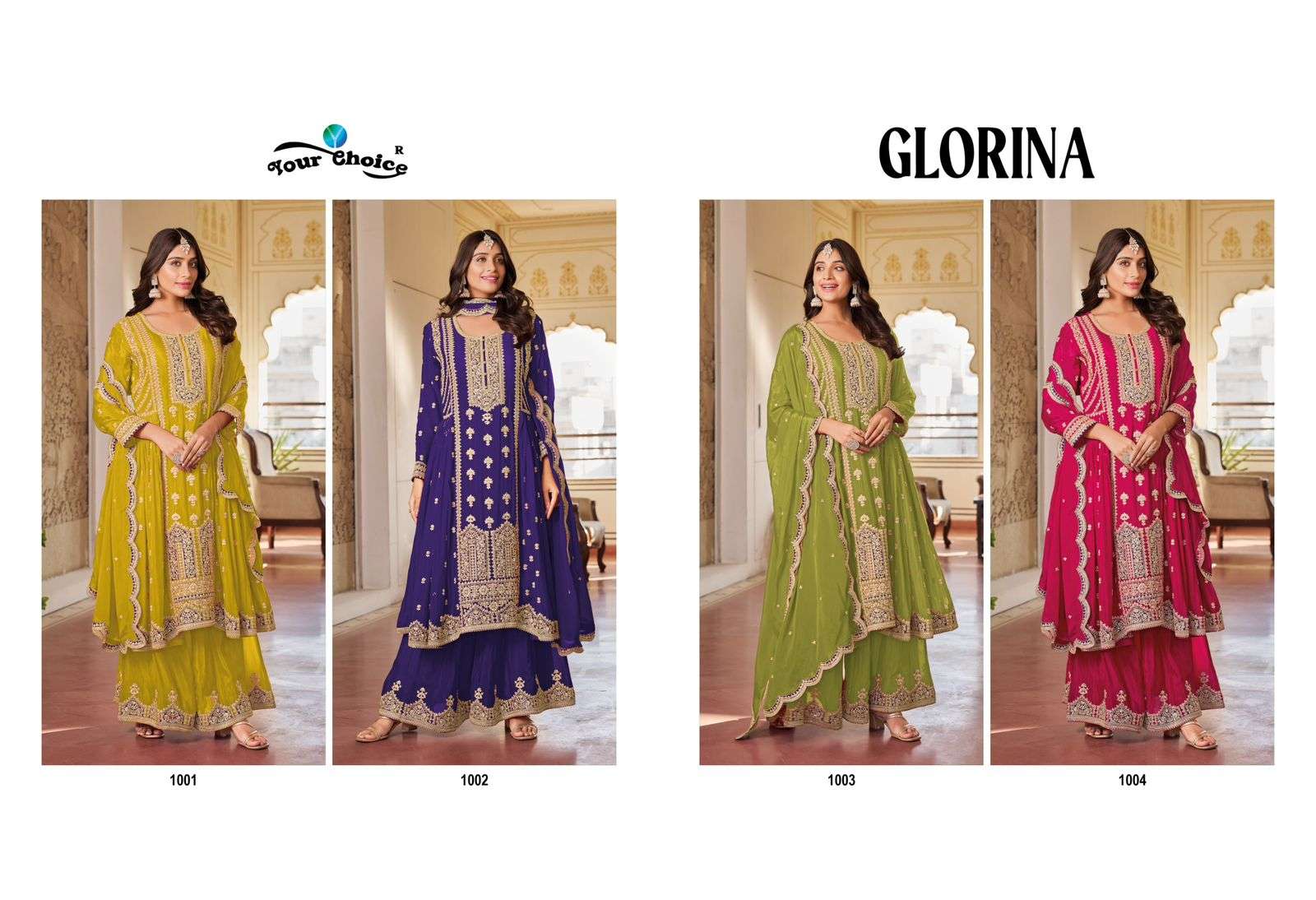 Your Choice Glorina 1001 Chinon Designer Salwar Kameez Wholesale catalog