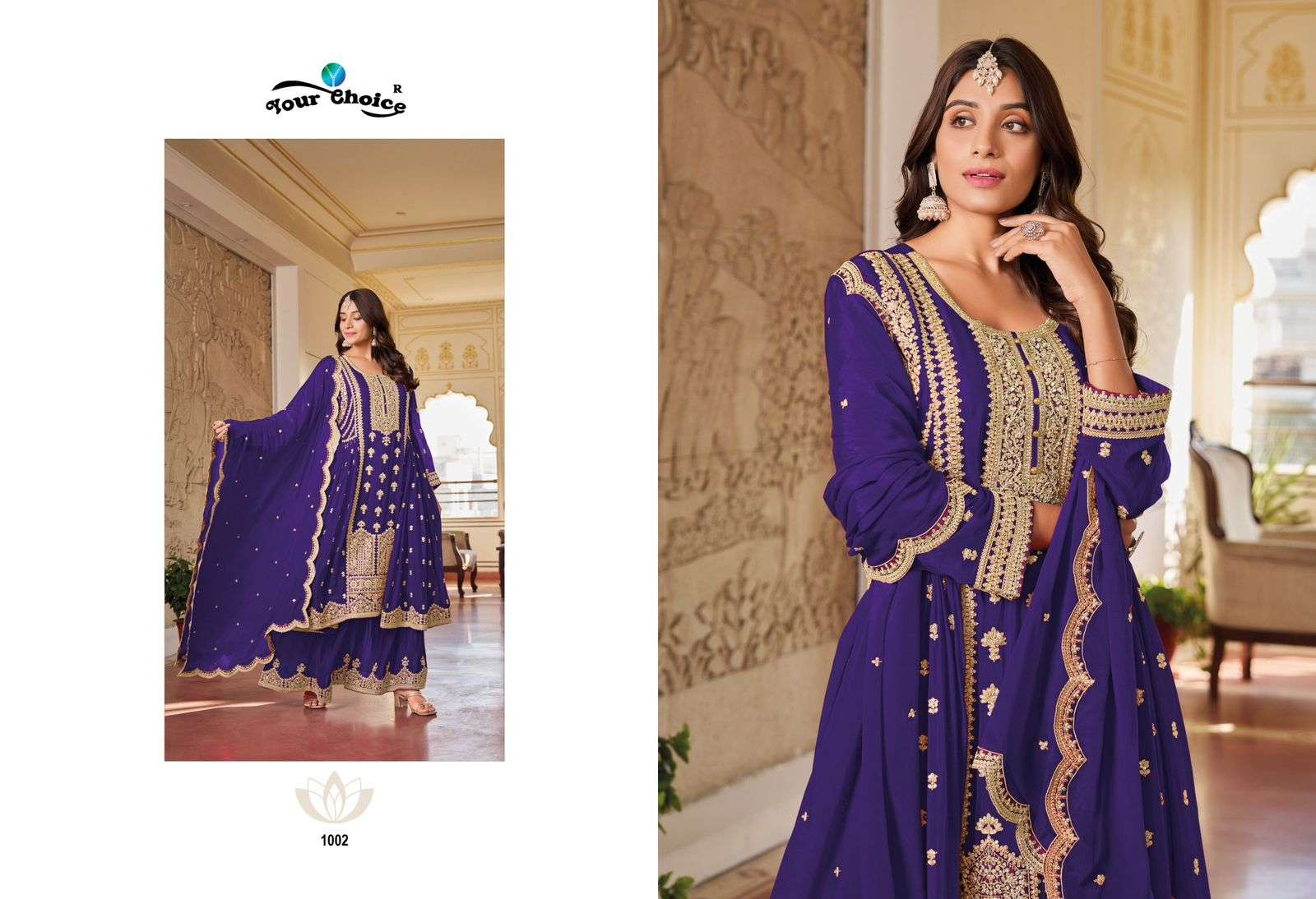 Your Choice Glorina 1001 Chinon Designer Salwar Kameez Wholesale catalog