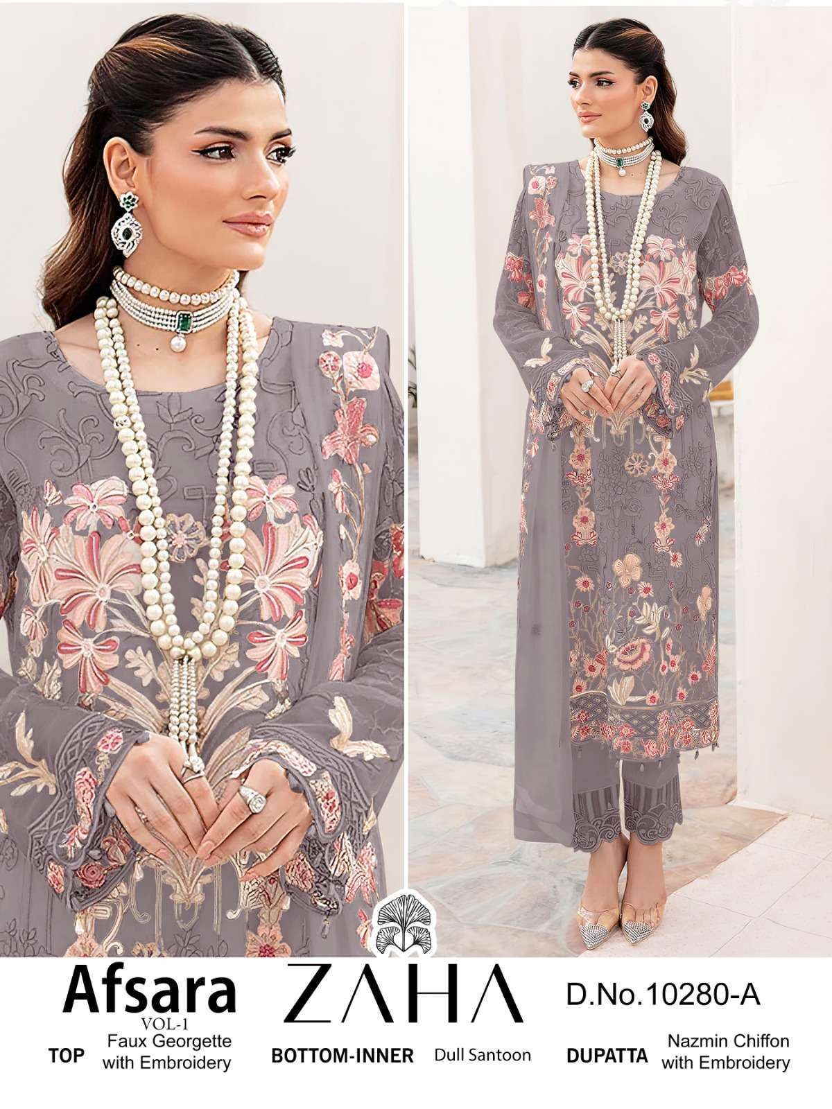 Zaha Afsara Vol 1 Georgette Salwar Kameez Wholesale catalog