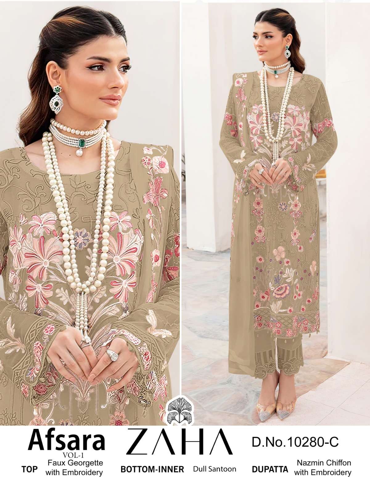 Zaha Afsara Vol 1 Georgette Salwar Kameez Wholesale catalog