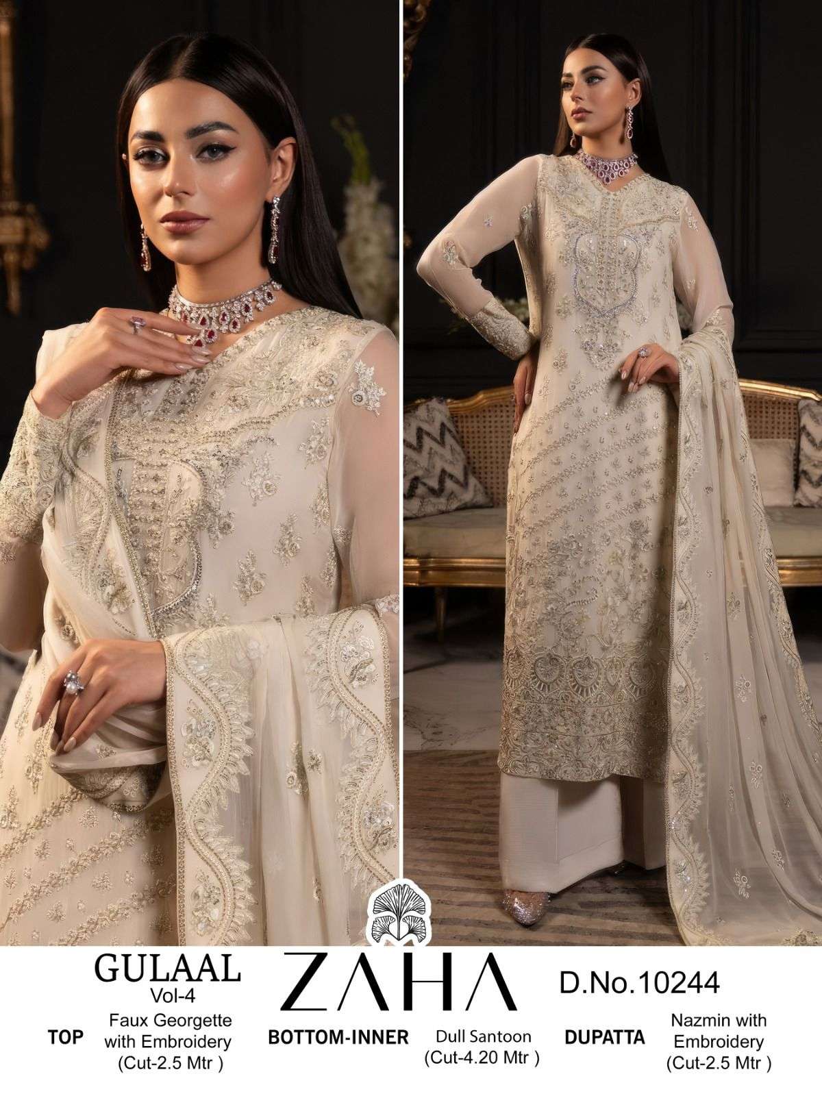 Zaha Gulaal Vol 4 Salwar Kameez Wholesale catalog
