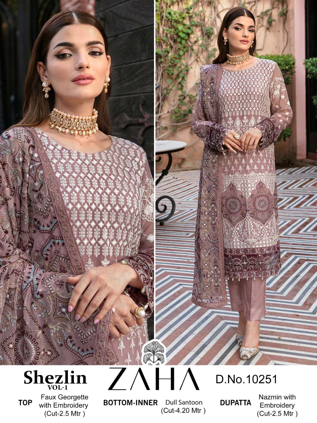 Zaha shezlin Vol 1 Georgette Salwar Kameez Wholesale catalog