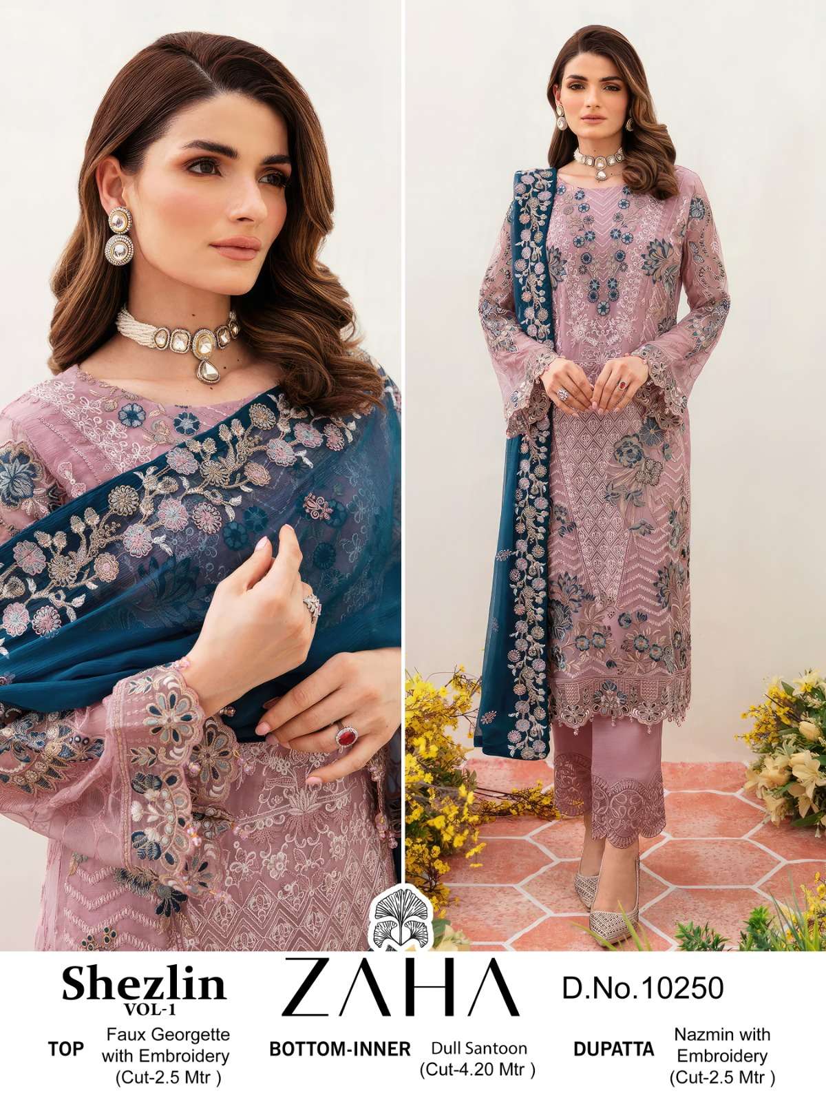 Zaha shezlin Vol 1 Georgette Salwar Kameez Wholesale catalog