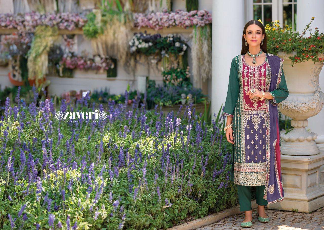 Zaveri Mahiya Embroidery Chinon Salwar Kameez Wholesale catalog