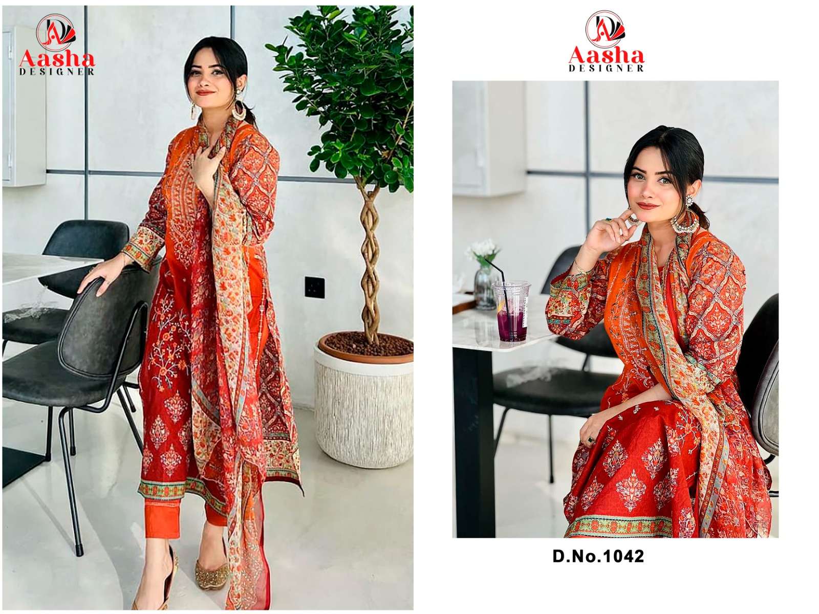 Aasha Harsha Vol 4 Chiffon Dupatta Salwar Kameez Wholesale catalog