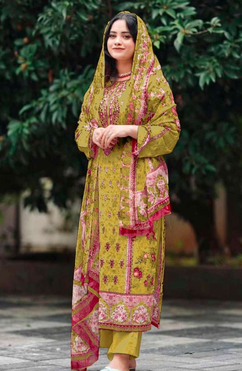 Aasha Harsha Vol 5 Chiffon Dupatta Salwar Kameez Wholesale catalog