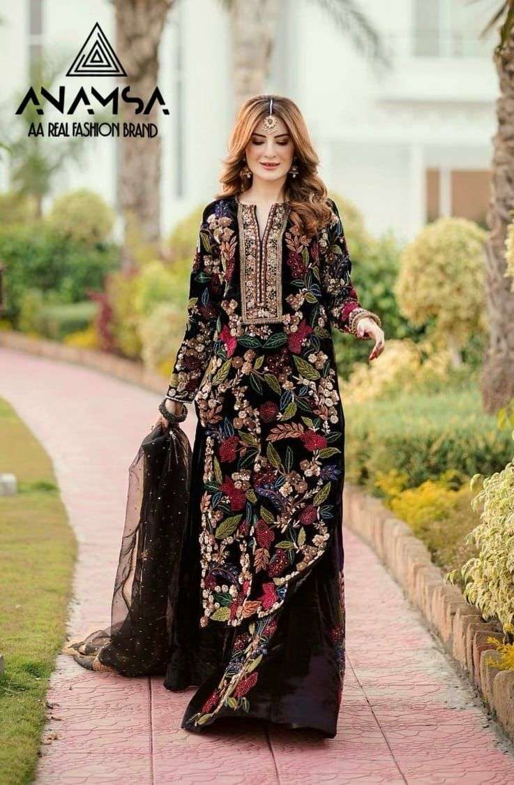 Anamsa 435 Rayon Embroidered Pakistani Suits Wholesale catalog