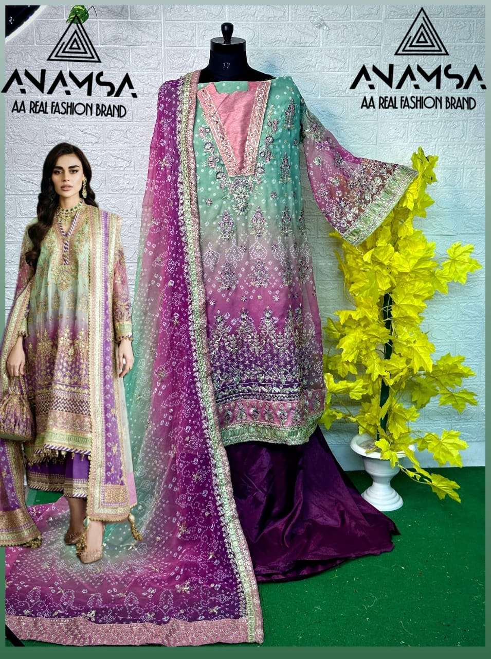 Anamsa 442 Georgette Salwar Kameez Wholesale catalog