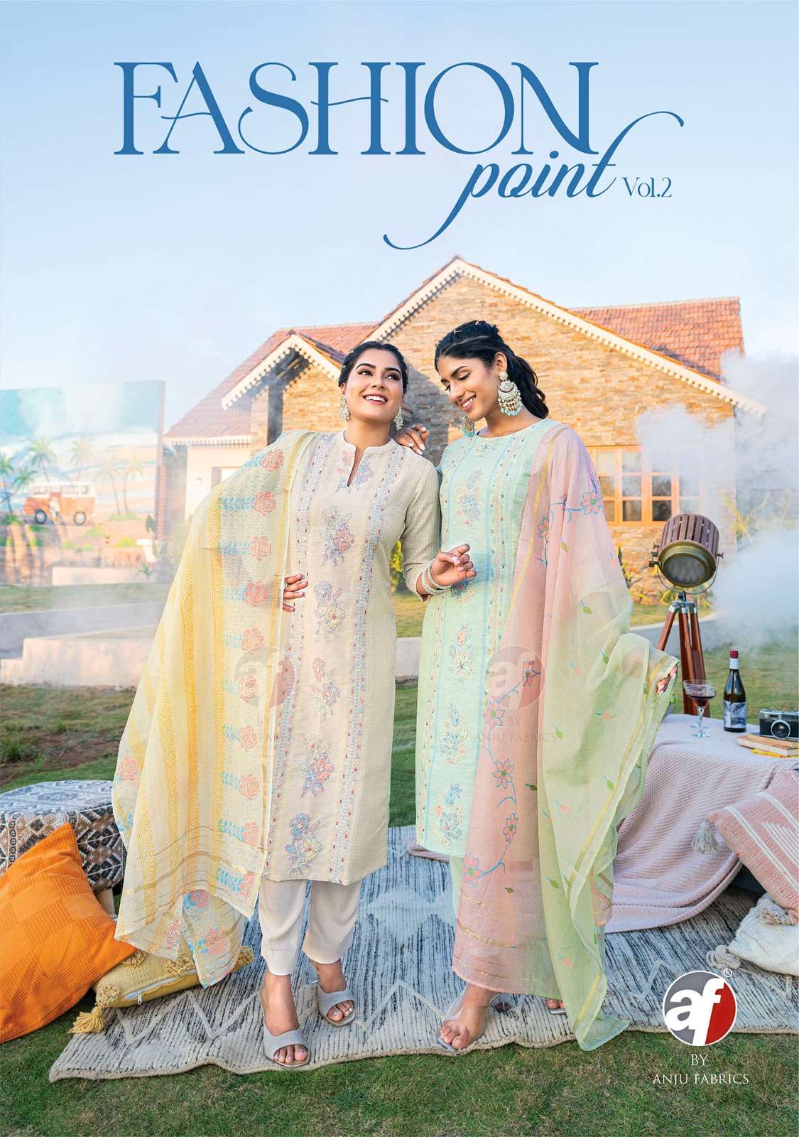 Anju Fabrics Fashion Point vol -2 Kurti Wholesale catalog