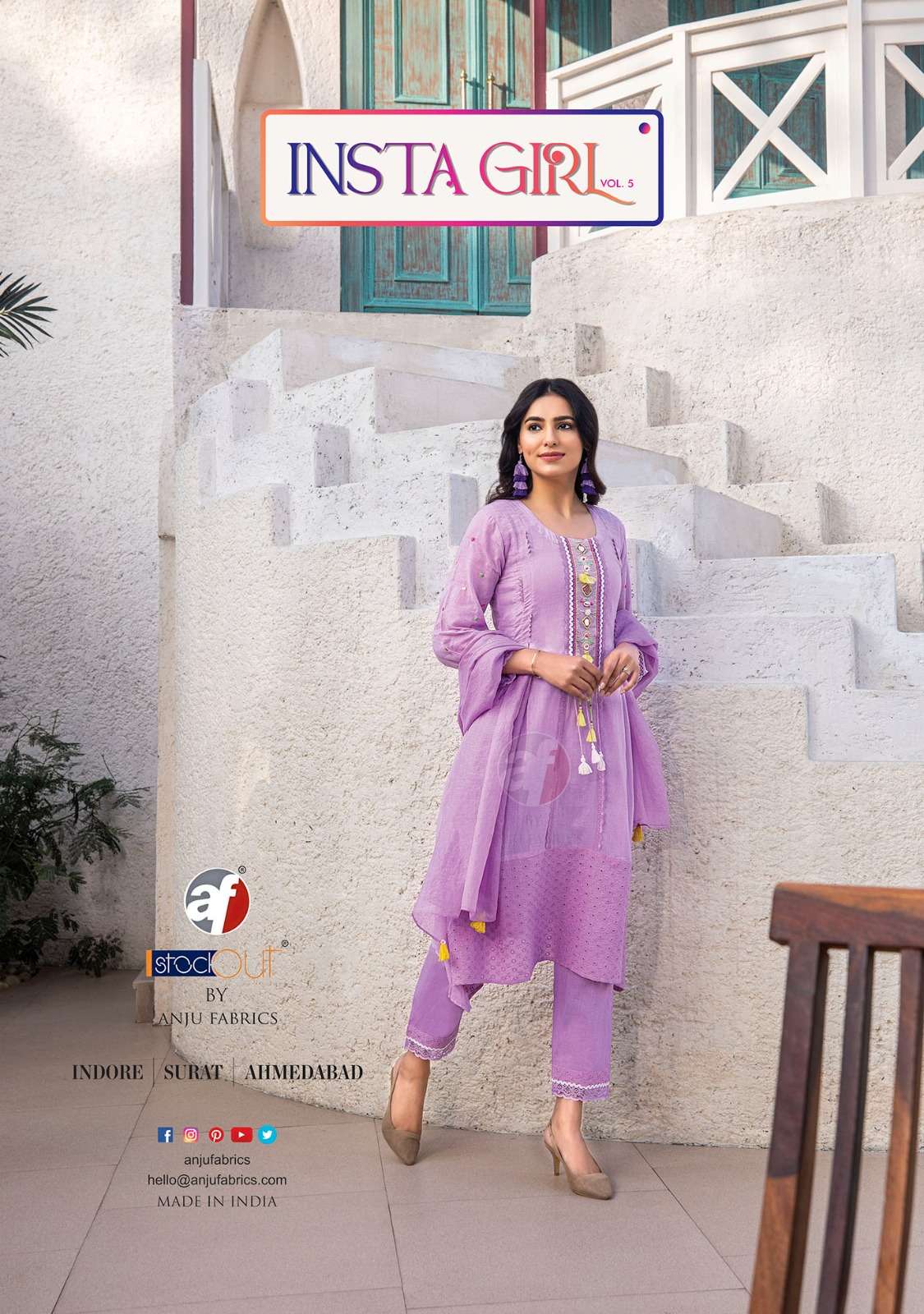 Anju Fabrics Insta Girl vol -5 Kurti Wholesale catalog