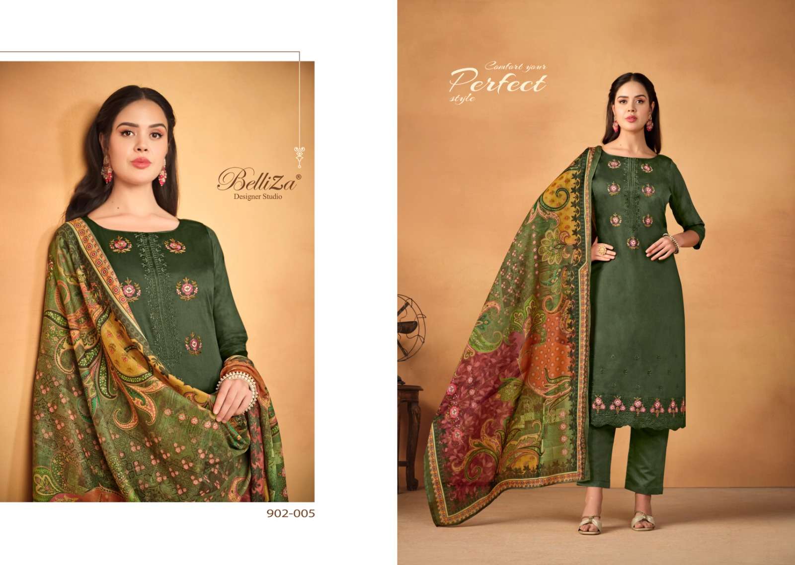 Belliza Jashn E Ishq Vol 5 Cotton Embroidery Dress Material Wholesale catalog