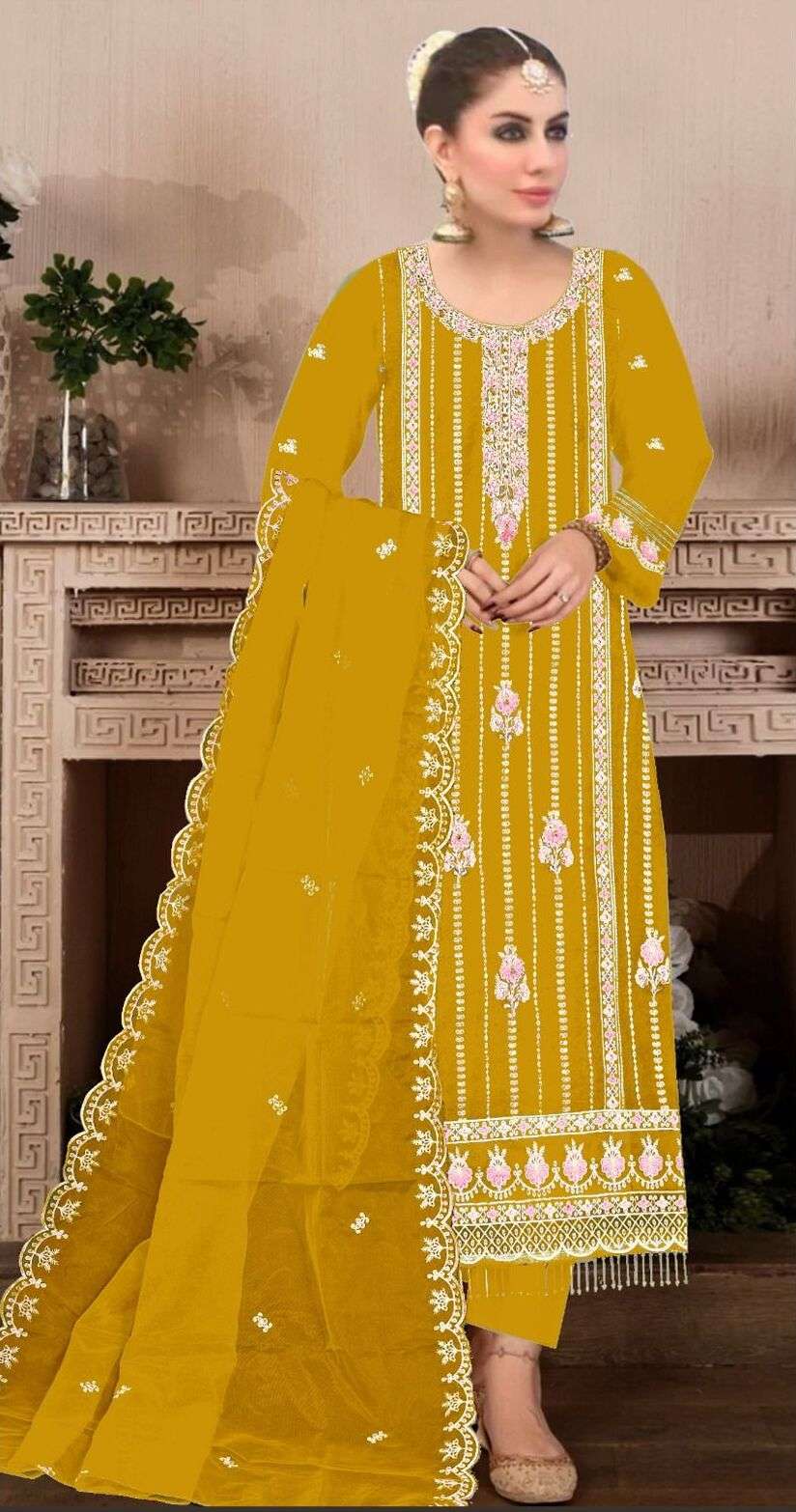 Bilqis B 47 E To H Organza Pakistani Suits Wholesale catalog