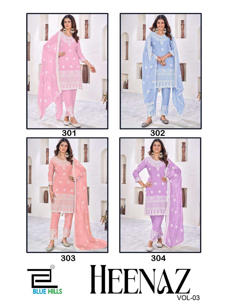 Blue Hills SHENAAZ vol -3 Kurti Wholesale catalog