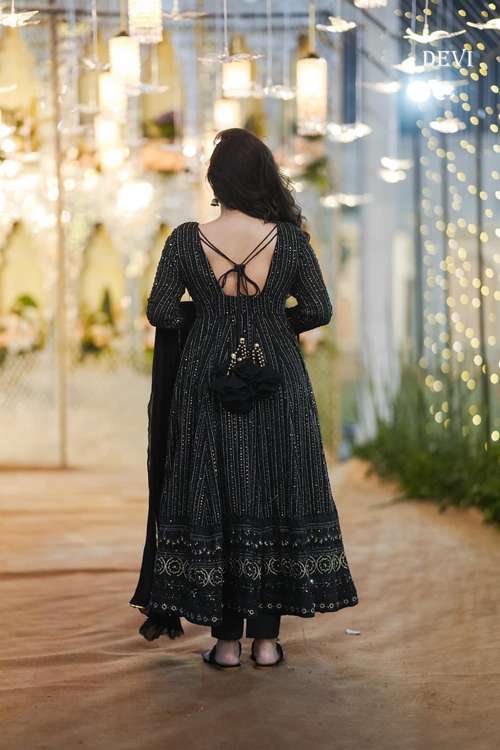 Devi Vol 1 Festive Wear Georgette Gown With Dupatta Wholesale catalog