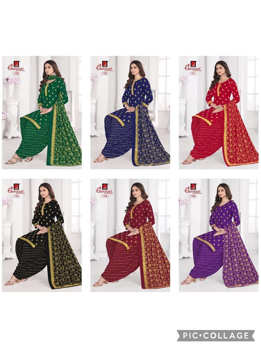 Ganpati Gold And Gold Vol-1 – Dress Material - Wholesale Catalog