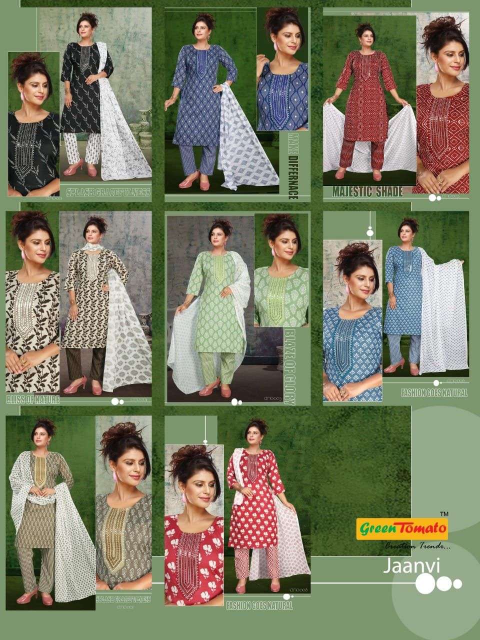 GREEN TOMATO Jaanvi Kurti Wholesale catalog