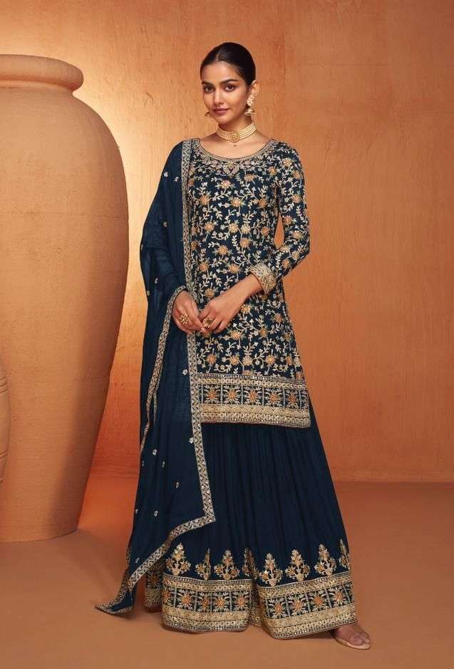Gulkayra Jhanvi Real Chinon Designer Salwar Suits Wholesale catalog