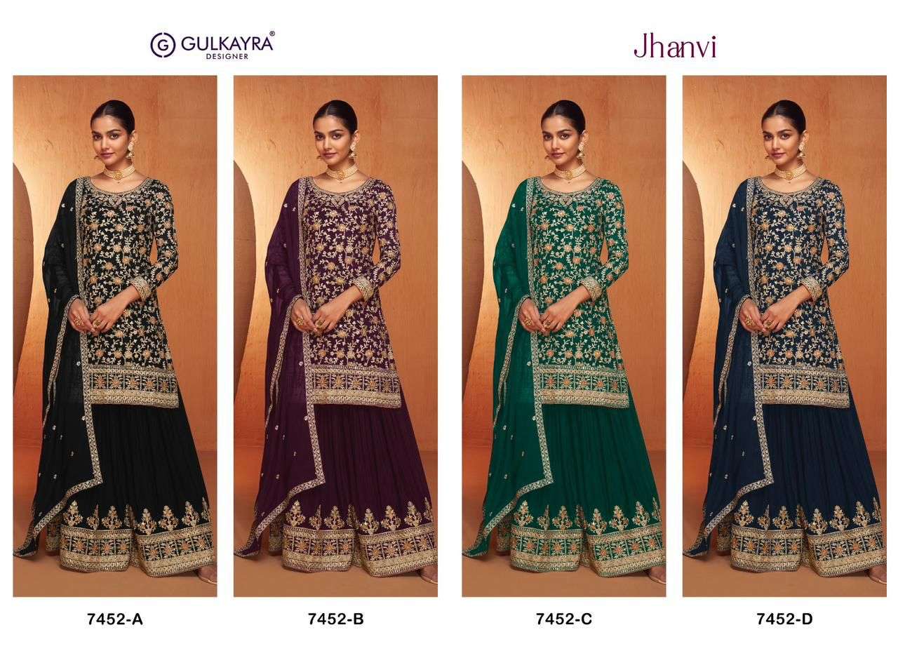 Gulkayra Jhanvi Real Chinon Designer Salwar Suits Wholesale catalog