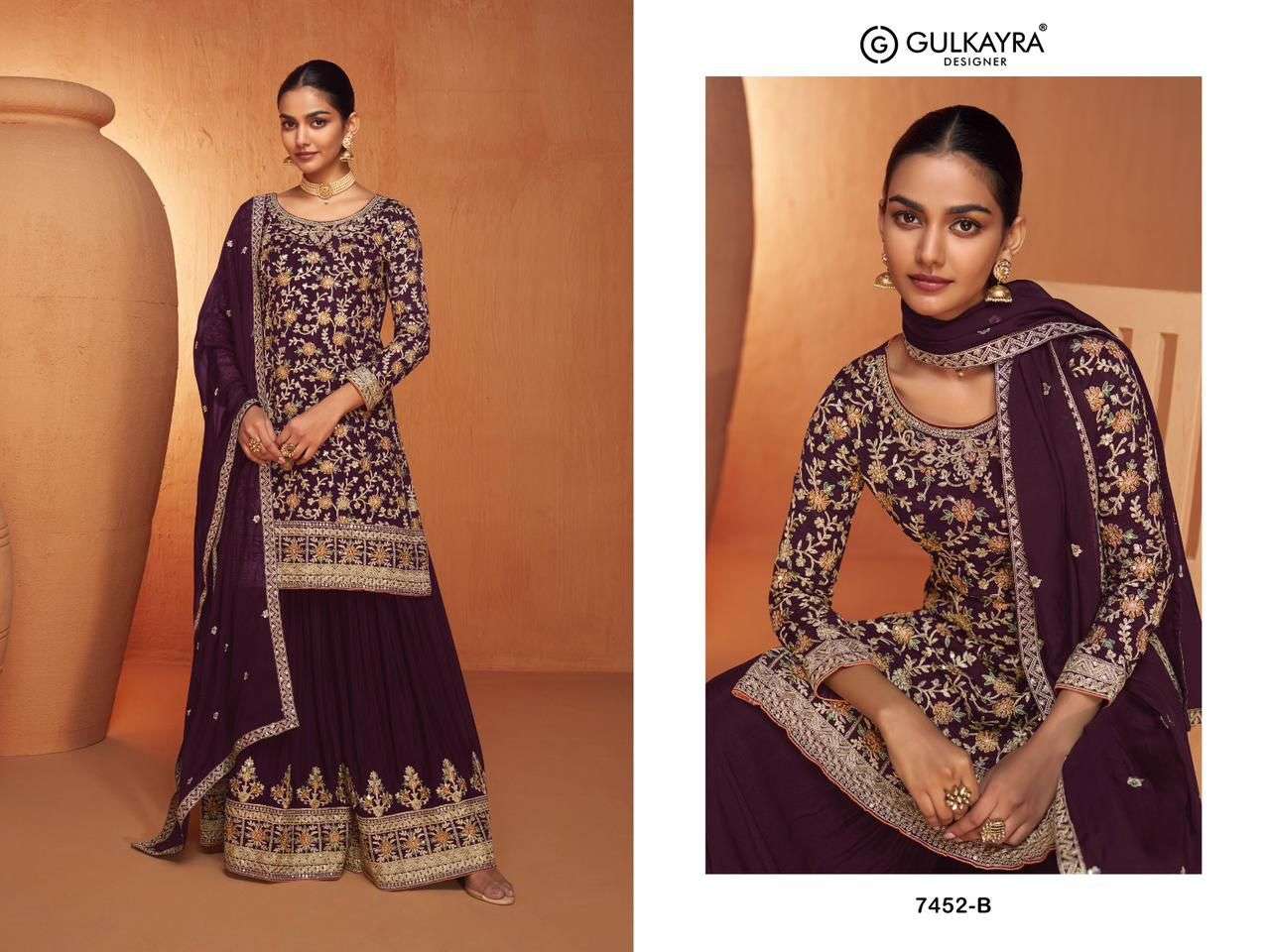 Gulkayra Jhanvi Real Chinon Designer Salwar Suits Wholesale catalog