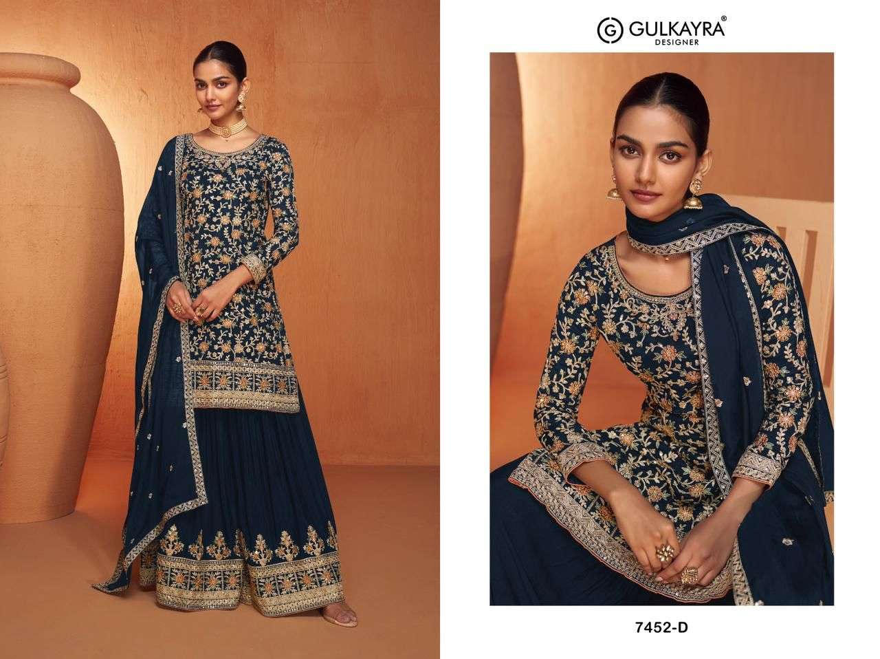 Gulkayra Jhanvi Real Chinon Designer Salwar Suits Wholesale catalog