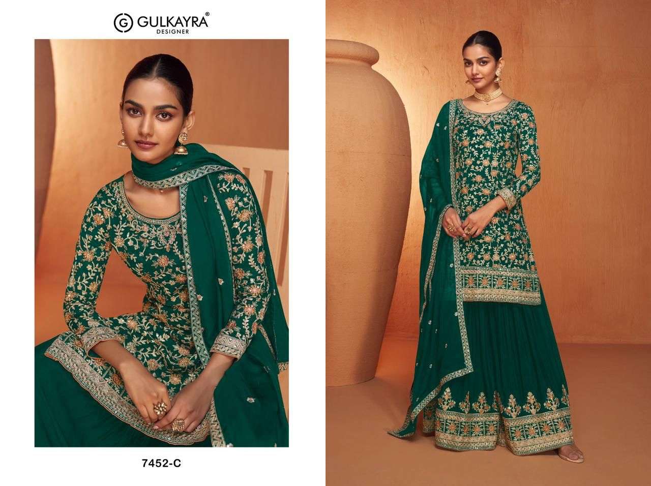 Gulkayra Jhanvi Real Chinon Designer Salwar Suits Wholesale catalog