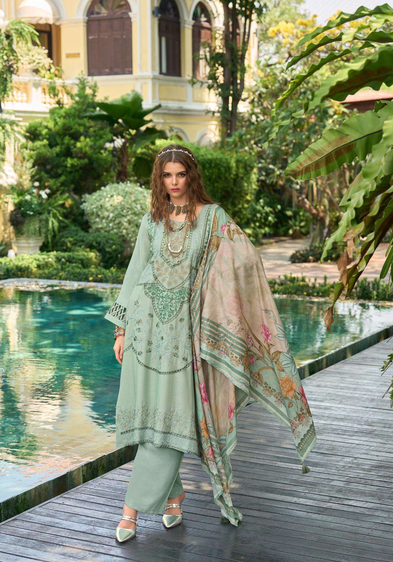 Gull Jee Neishi Muslin Designer Salwar Kameez Wholesale catalog