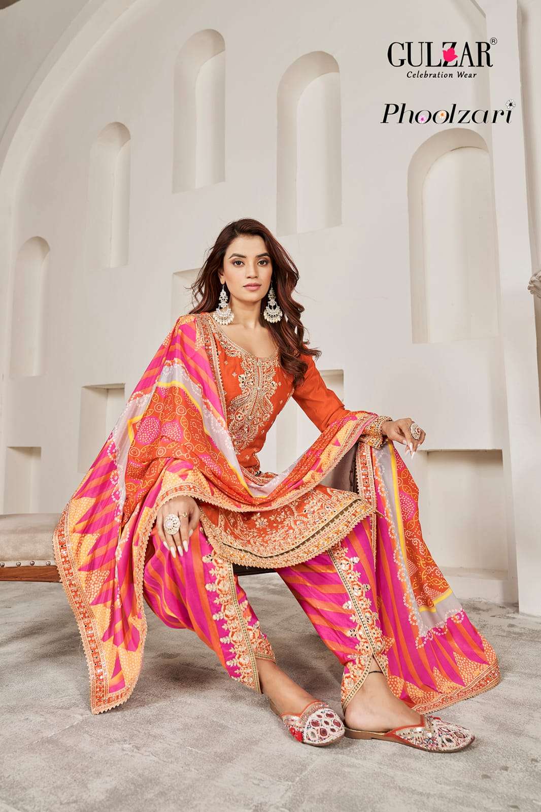 Gulzar Phoolzari Premium Chinon Designer Salwar Suits Wholesale catalog