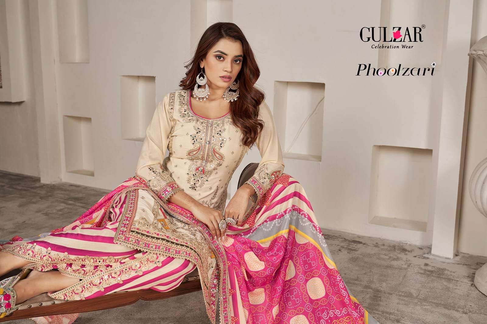 Gulzar Phoolzari Premium Chinon Designer Salwar Suits Wholesale catalog