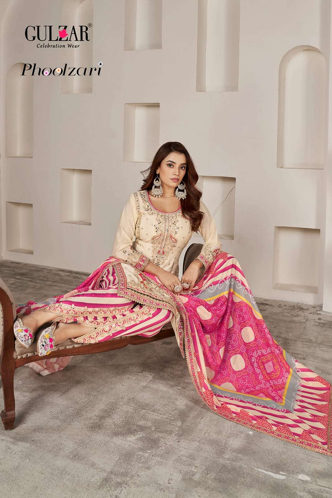 Gulzar Phoolzari Premium Chinon Designer Salwar Suits Wholesale catalog
