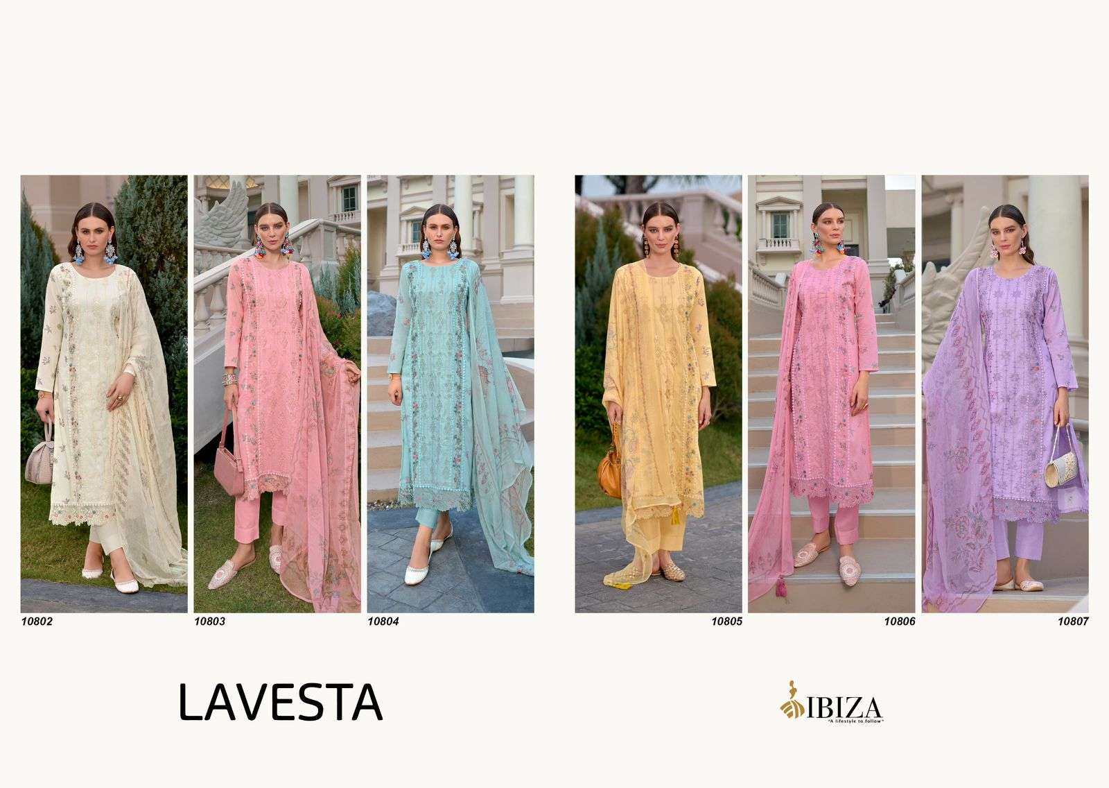 Ibiza Lavesta Lawn Cotton Digital Print Salwar Kameez Wholesale catalog