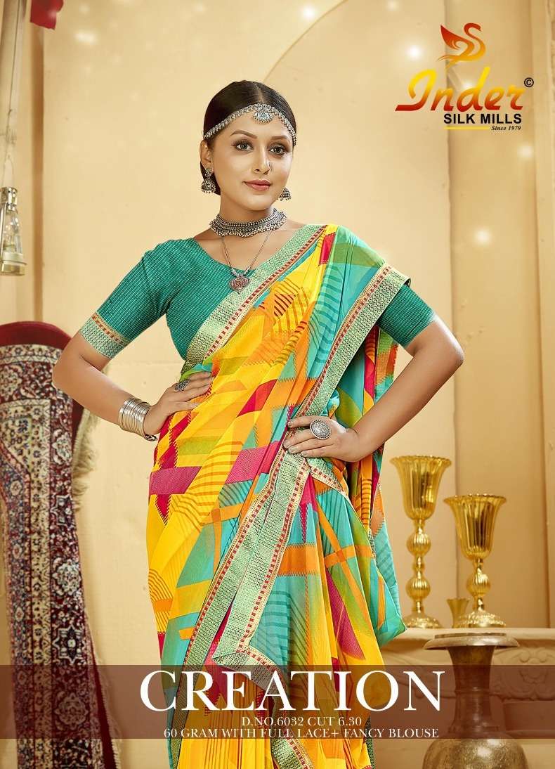 INDER SILK MILLS CREATION 6032 Saree Wholesale catalog