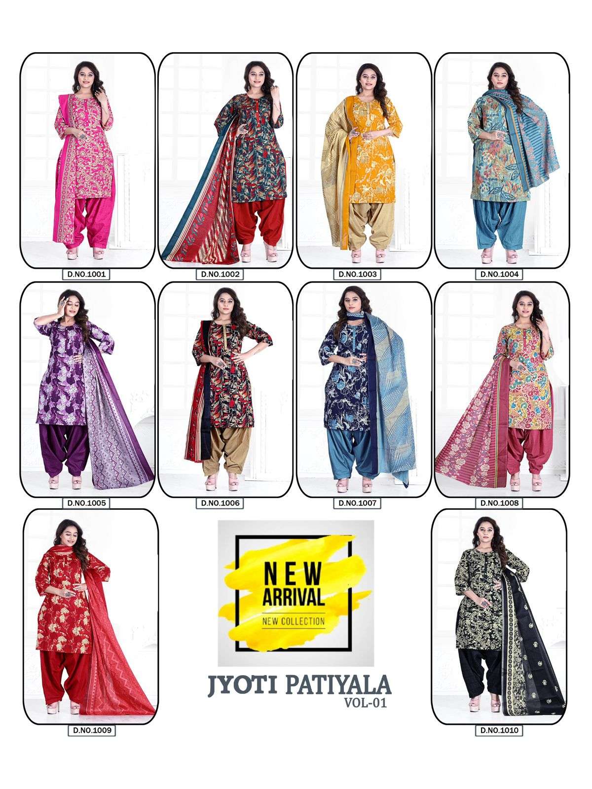  KCF JYOTI PATIYALA VOL-1 Dress Materials Wholesale catalog