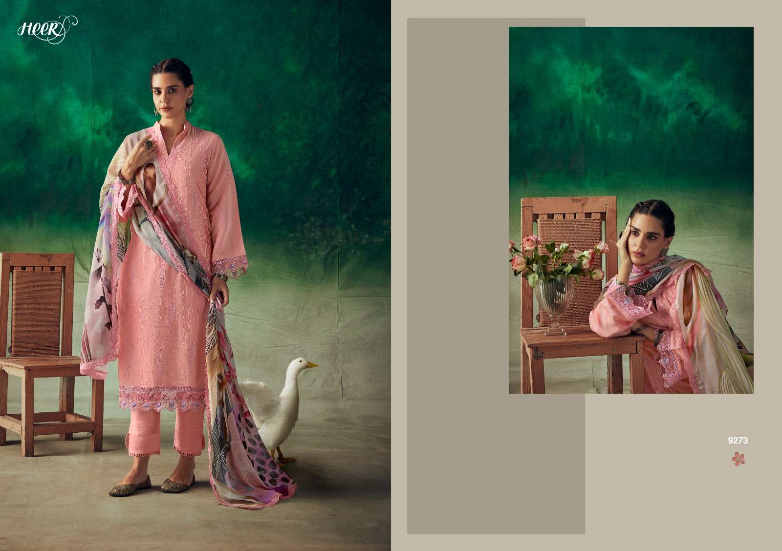 Kimora Heer Tareef Muslin Embroidery Salwar Kameez Wholesale catalog