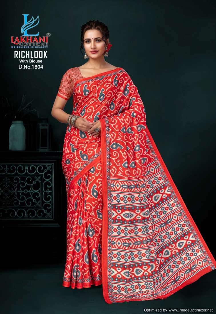 Lakhani Rich Look Vol-18 -Cotton Saree -Wholesale Catalog