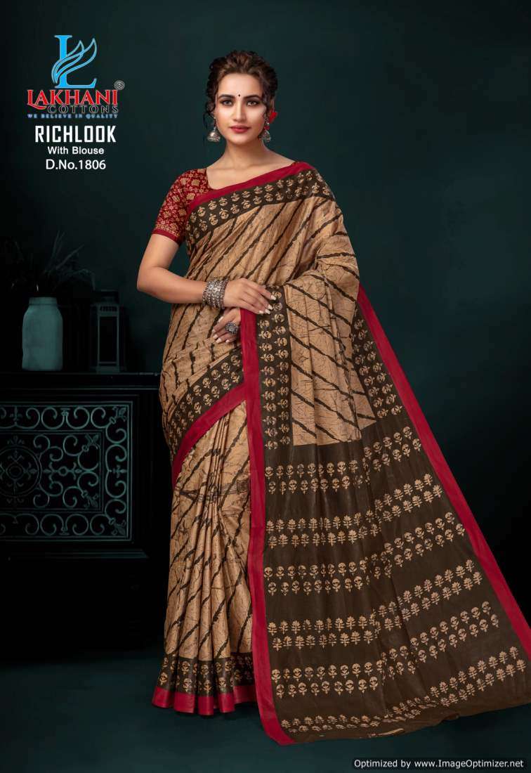 Lakhani Rich Look Vol-18 -Cotton Saree -Wholesale Catalog