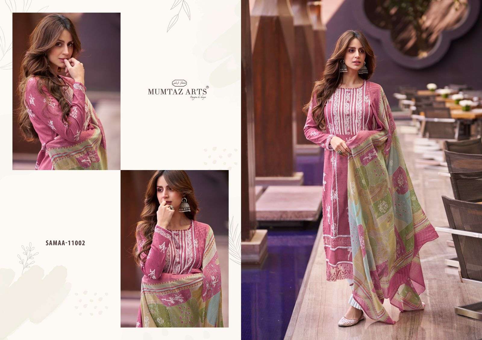Mumtaz Samaa Lawn Cambric Designer Salwar Suits Wholesale catalog