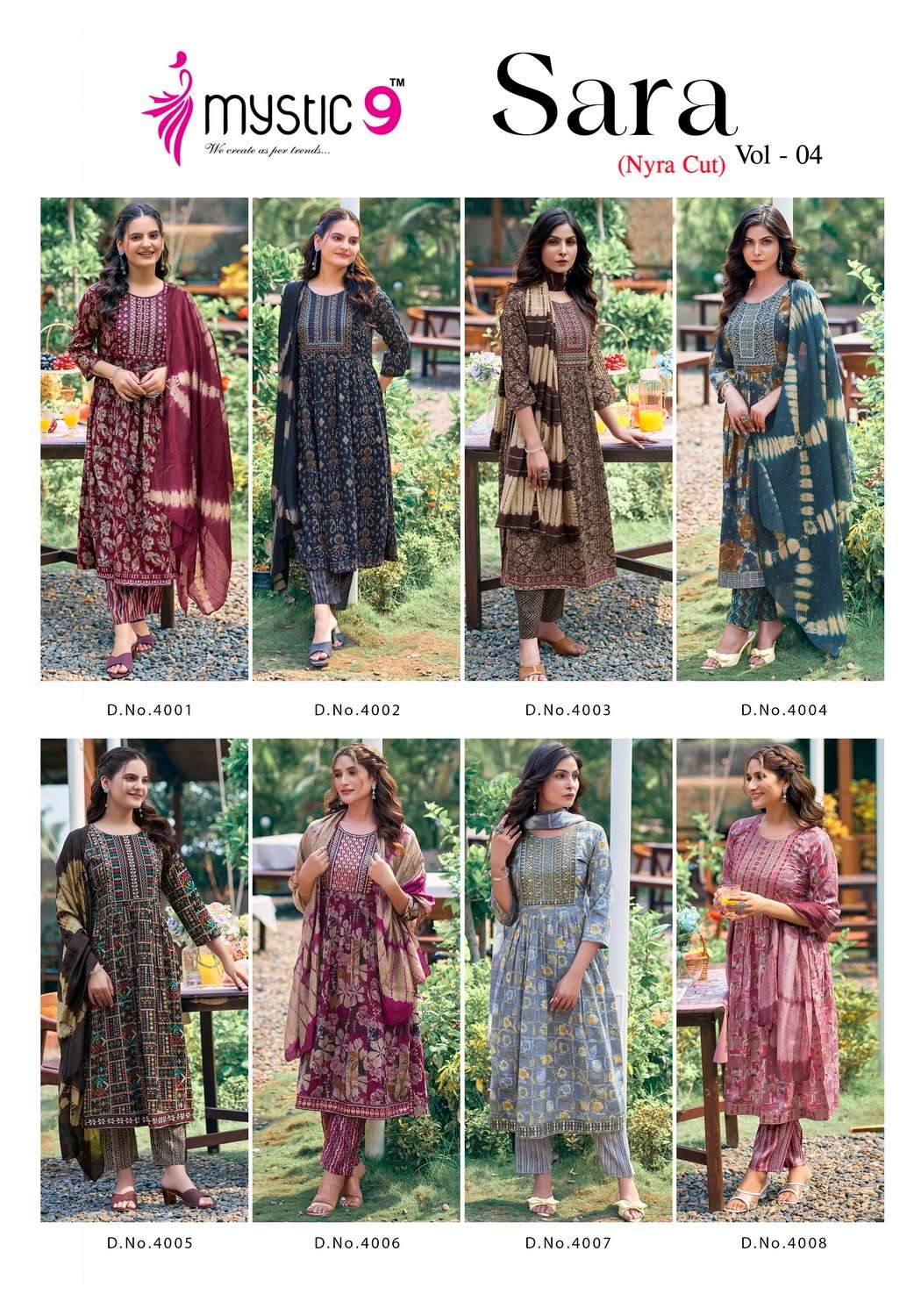 MYSTIC 9 SARA vol -4 Kurti Wholesale catalog