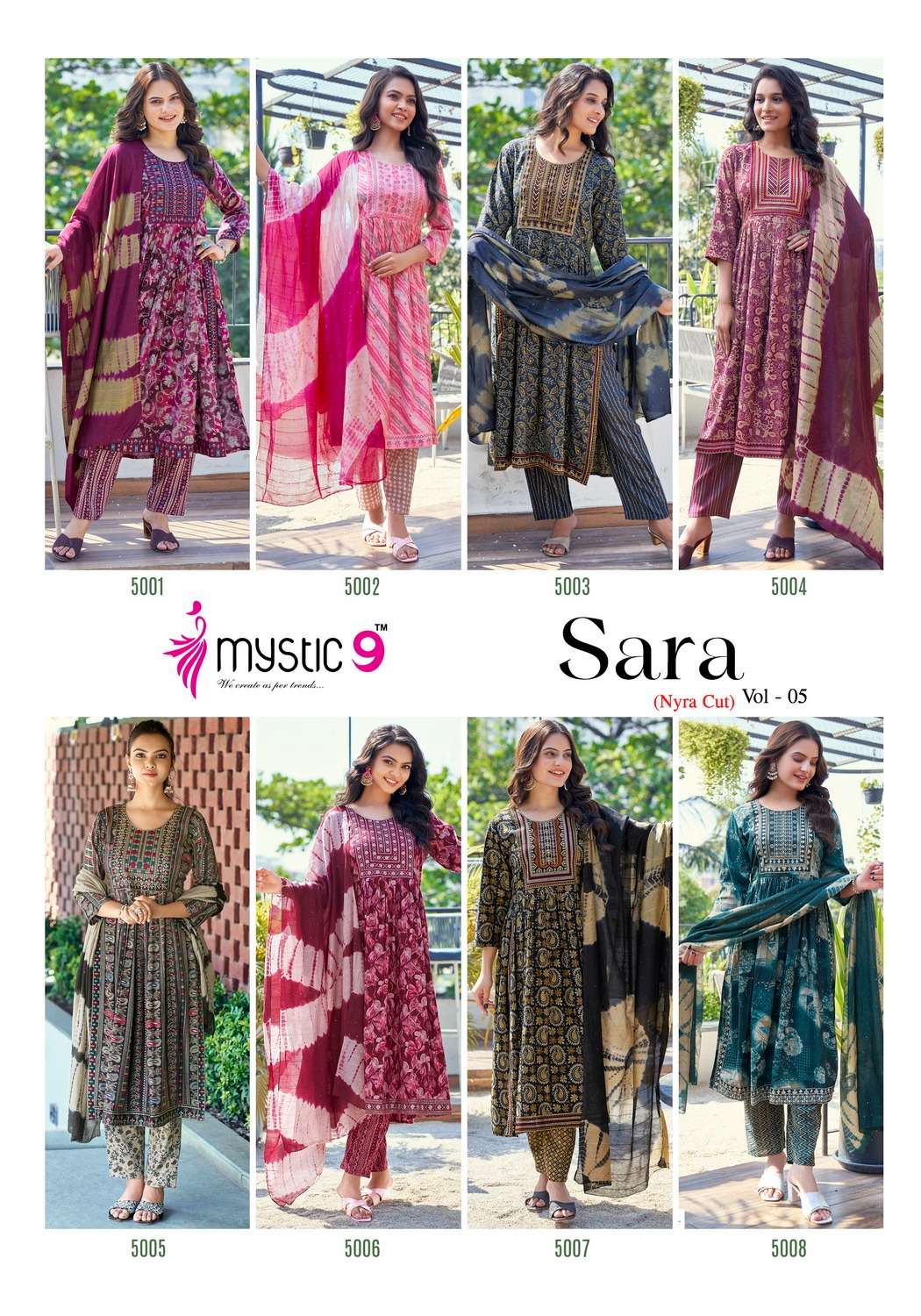 MYSTIC 9 SARA vol -5 Kurti Wholesale catalog