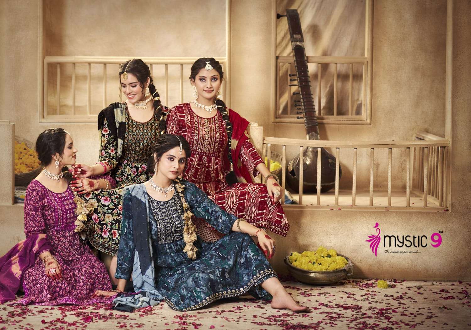 MYSTIC9 SIMRAN vol -1 Kurti Wholesale catalog