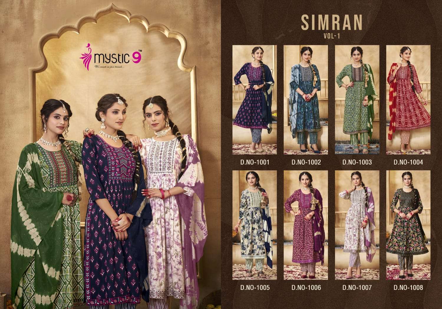 MYSTIC9 SIMRAN vol -1 Kurti Wholesale catalog