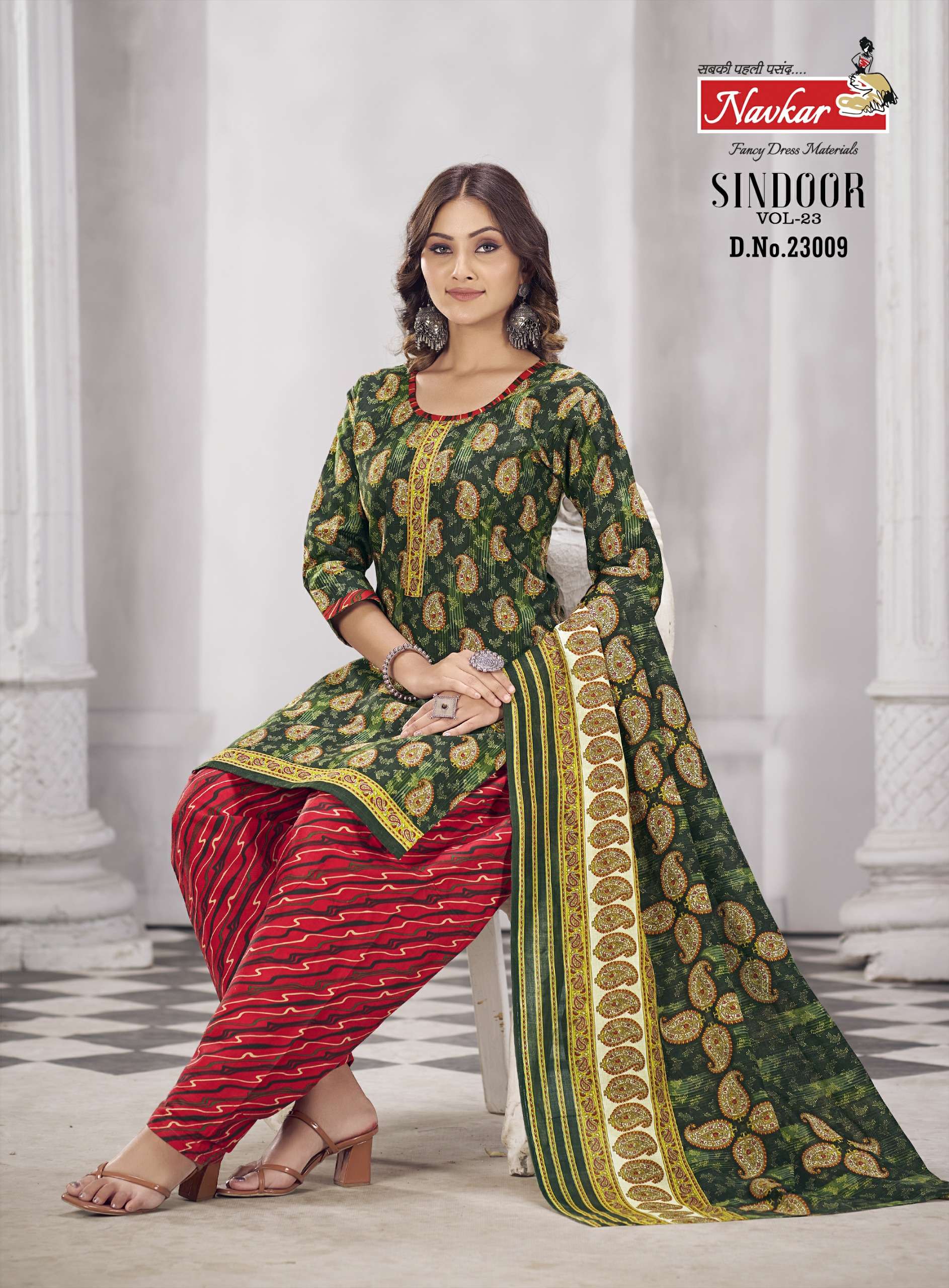 NAVKAR SINDOOR vol 23 Dress Materials Wholesale catalog