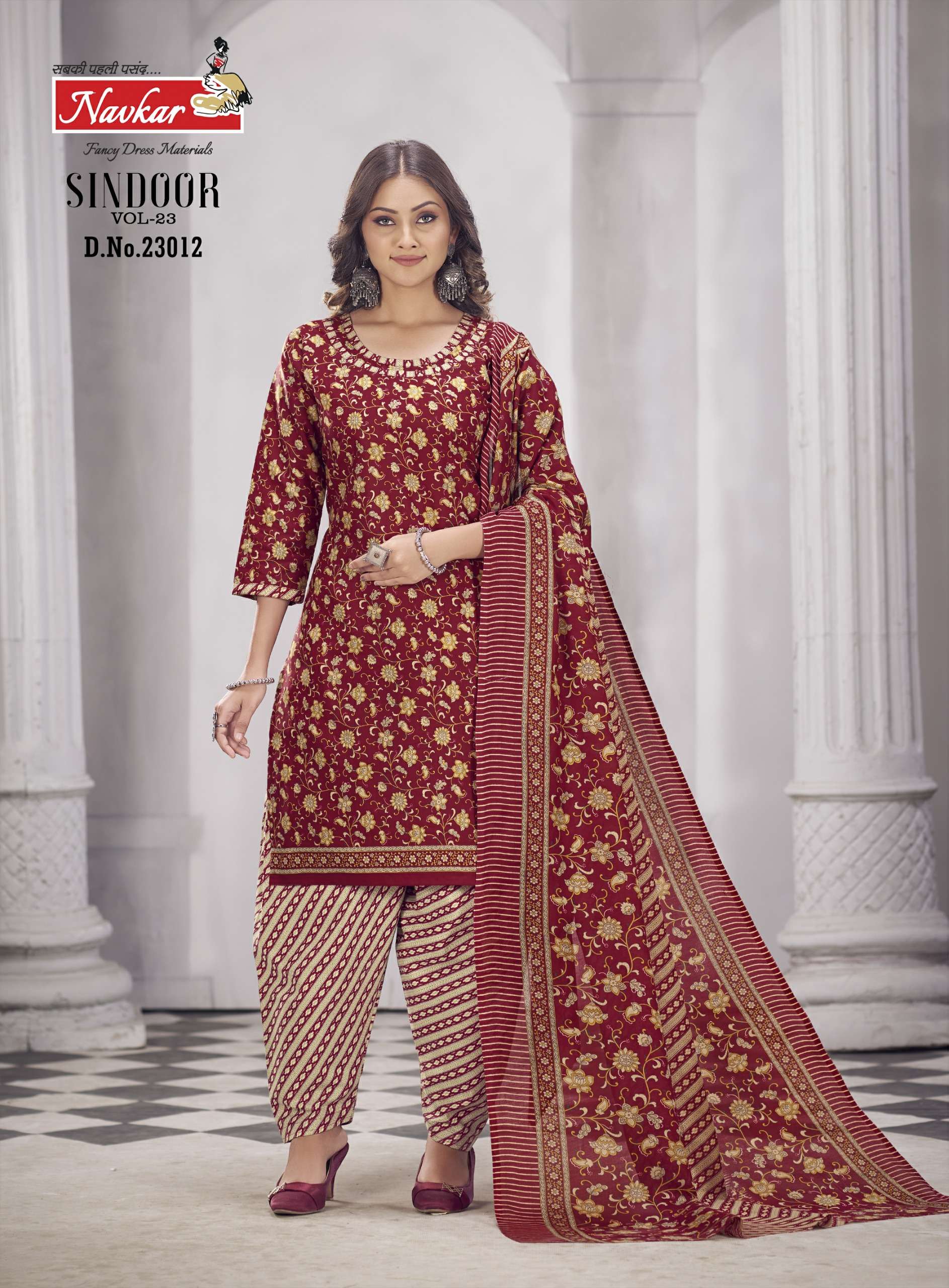 NAVKAR SINDOOR vol 23 Dress Materials Wholesale catalog