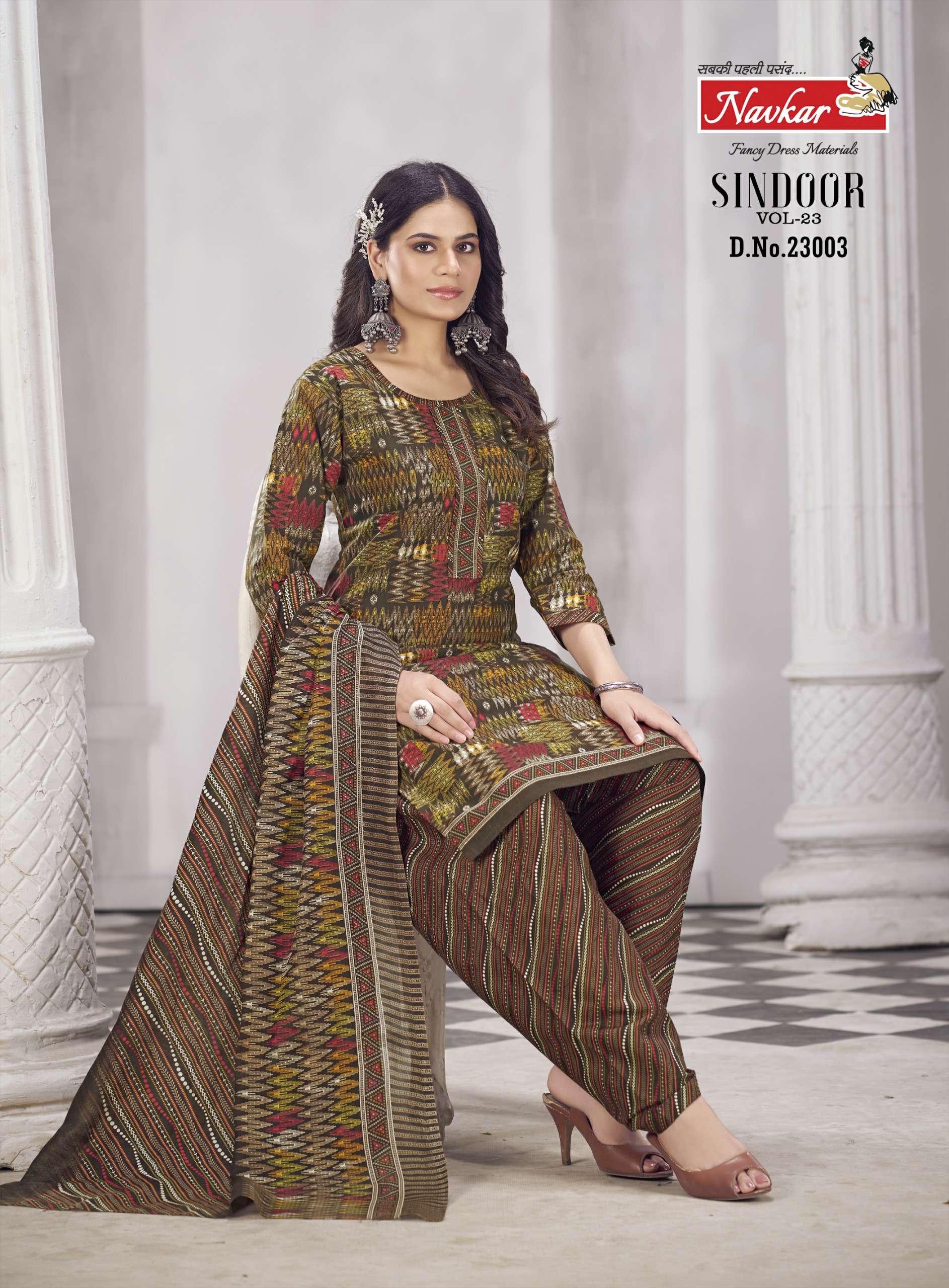 NAVKAR SINDOOR vol 23 Dress Materials Wholesale catalog