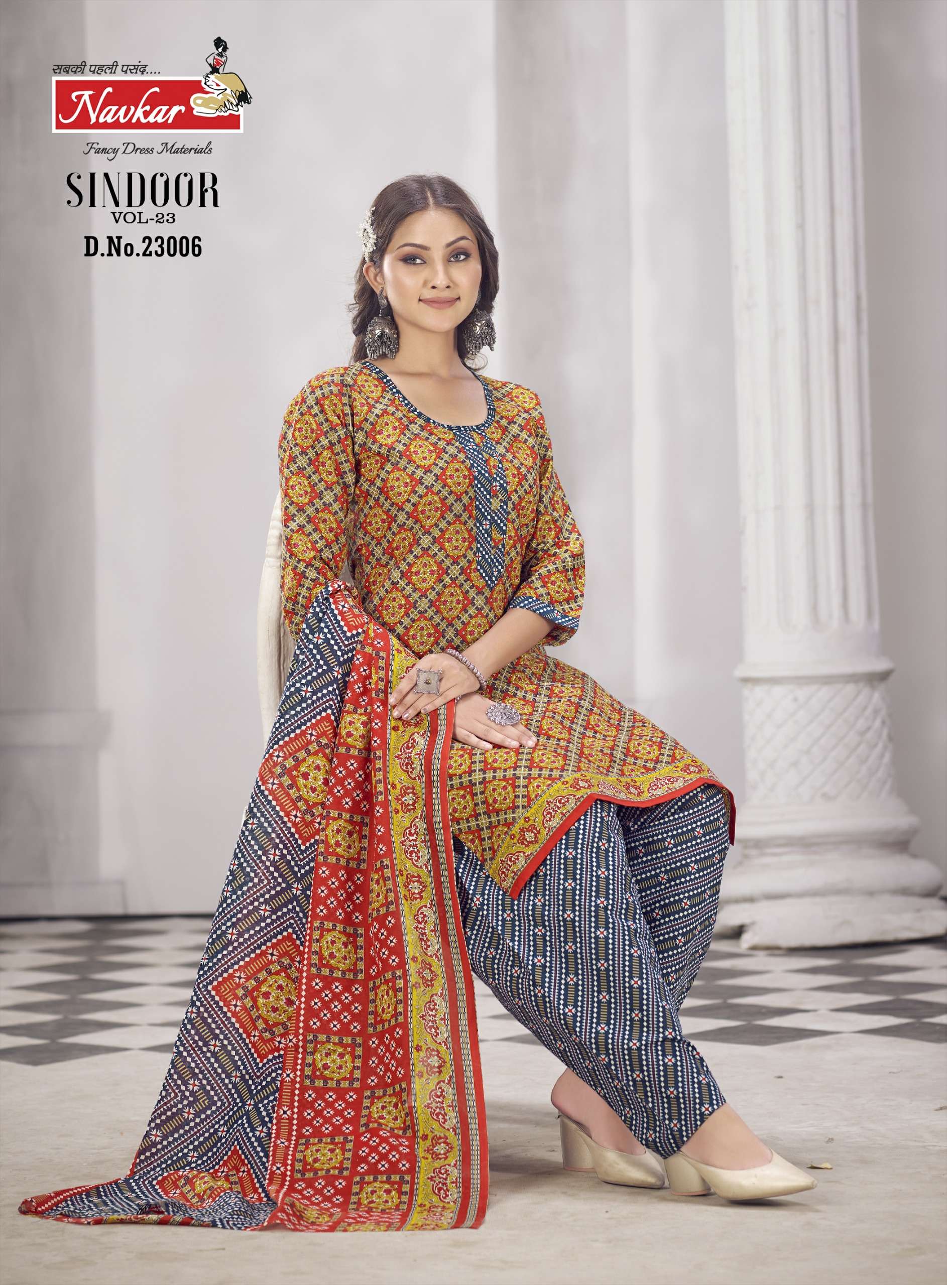 NAVKAR SINDOOR vol 23 Dress Materials Wholesale catalog