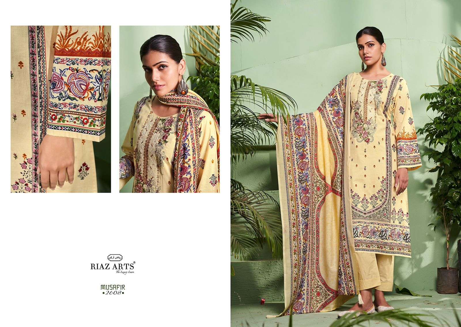 Riaz Arts Musafir Vol 2 Lawn Digital Printed Dress Material Wholesale catalog